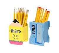 Pencil Dispenser for Classroom - 2 Pieces Multipurpose Cute Wooden Desk for
