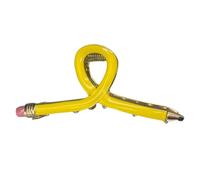 Pencil Hair Clip, Decorative Metal Hairpin, Stylish Small Barrette, Lightweight Secure Grip, Gold 6-Pack for Girls Travel Accessory, 3.54 Inches Yellow