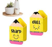Pencil Holder for Classroom 2 Pieces Multipurpose Cute Wooden Organizer