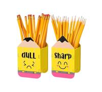 Pencil Holder for Desk 2 Pieces - Wooden Cute Organizer Desk Pencil Holder