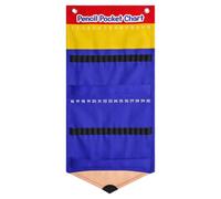 Pencil Pocket Chart - Oxford Cloth PVC 25.5x55.5cm 10.04x21.85in