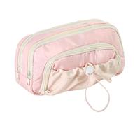 Pencil Pouch Cute, Pencil Holder Bag, Drawstring Pen Bag, Space Saving Waterproof Large Capacity Stationery Storage Organizer For Student Boys Teen Girls School Travel, Pink, Consulte la descripción