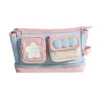 Pencil Pouch For Girls, Stationery Storage Organizer School Supplies For Eraser, High Capacity Pencil Bag With Zipper, Ruler Marker Sticky Notes Daily Use Office Work Art Class Travel Backpack