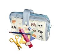 Pencil Pouch, Large Capacity Stationery Organizer, 8.66x4.72x3.94 pulgadas, Built-In Handle Design, Durable Portable Holder, Multi-Functional Zipper Case for College Students, Travel, Daily Commute