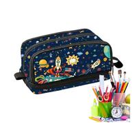 Pencil Pouch Organizer - con cremallera ancha, B, Consulte la | Poliéster Compartment Material | Classroom School College Work Study Travel Women Men, Large Six Compartment Pencil Pouch Pac