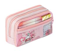 Pencil Pouch - Portable Large Pencil Bag with Compartments, Portable Pencil Case, Stationery Pen Bag, Cute Aesthetic Pencil Bag School Supplies for Teen Girls