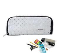 Pencil Pouch Simple - Large Capacity Stationery Bag for Students | Zippered Canvas Makeup Organizer for Pen, Ruler, Scissors | Classroom, College, Office, Art Class, Journal Keepers Storage