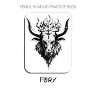 Pencil Shading Practice Book - Fury: A Graphite Journey into Powerful Bulls and Sculptural Paper Illusions