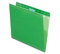 Pendaflex Carpeta colgante reciclada con corte de pestaa de 1/5 - 8 1/2"" x 11"" - Verde brillante - 10% reciclado - 25 / Caja