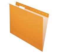 Pendaflex Carpetas colgantes recicladas, tamaño carta, naranja, corte 1/5, 25/BX (81607)