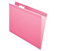 Pendaflex Carpetas colgantes reforzadas, tamaño carta, rosa, corte 1/5, 25/BX (4152 1/5 PIN)