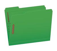 Pendaflex - Carpetas con 2 clips, tamaño carta, color verde, pestañas con corte 1/3 en las posiciones izquierda, derecha y central, 50 por caja (22140GW)