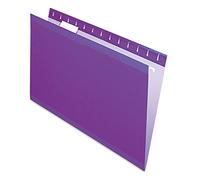 Pendaflex Carpetas de archivo para colgar reforzadas, tamaño legal, violeta, corte 1/5, 25/BX (4153 1/5 VIO)