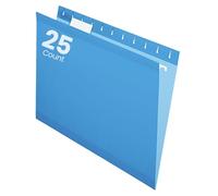 Pendaflex - Carpetas para colgar (reforzadas), tamaño carta, color azul, corte 1/5, 25/BX (4152 1/5 BLU)