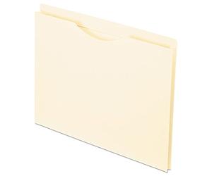 Pendaflex Chaquetas de archivo reforzadas, tamaño carta, Manila, expansión de 1 pulgada, pestañas reforzadas de corte recto con corte de pulgar, 50 por caja (22100EE)