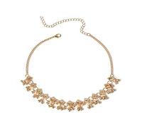 Pendant Elegant Women Fashion Geometric Rhombus CCB Beads Charm Collar Choker Necklace Jewelry,Colour:Silver (Color : Golden)