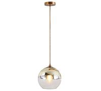 Pendant Light Glass Shade Single Head Half Color Glass Chandelier for Bedside Bedroom Living Room Hallway Foyer Coffee Shop Bar