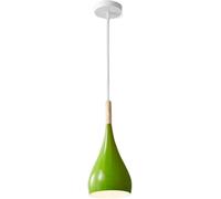 Pendant Light Nordic Wooden Chandelier Color Ceiling Lighting Fixtures Creative Personality Hanging Lights for Dining, Living Room, Kitchen Island(Green)