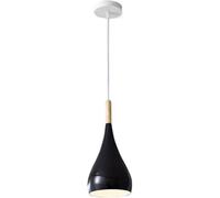 Pendant Light Nordic Wooden Chandelier Color Ceiling Lighting Fixtures Creative Personality Hanging Lights for Dining, Living Room, Kitchen Island(Black)