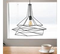 Pendelleuchte Alambre Negro Geométrica Diseño Colgante Mesa de Comedor Cocina