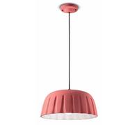 Ferroluce Lámpara colgante Madame Gres cerámica altura 18cm rosa