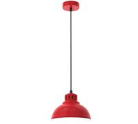 Pendelleuchte Cocina Metal Rojo Blanco Ø21 CM E27 Desván Lámpara Mesa de Comedor