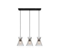 Pendelleuchte Cocina Negro Metal Oro E27 82 CM Retro Comedor Lámpara Colgante