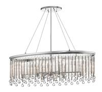 Pendelleuchte Cristal Mesa de Comedor B: 91,6 CM H: Máx. 136,2 Cromado Lámpara