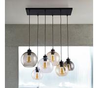 Pendelleuchte En Ámbar Grafito Transparente 6 Varios Pantalla Mesa de Comedor