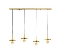 Pendelleuchte Lámpara Colgante 4-flammig E27 Latón en Bronce Claro B: 120 CM