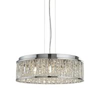 Pendelleuchte Lámpara Colgante Cristal Cromo Transparente 7x G9 D:48CM Redondo