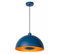 Pendelleuchte Metal Comedor Azul Oro Redondo Ø40 CM E27 Colgante Indirekt