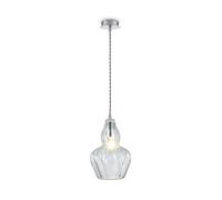 Pendelleuchte Metal Cristal E14 Ø 16CM Redondo Níquel Moderno Colgante Comedor