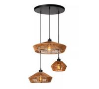 Pendelleuchte Papel Mesa de Comedor Natural Negro B: 60 CM E27 Colgante Cocina