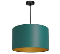 Pendelleuchte Tela Petróleo Oro Comedor Ø40 CM Redondo E27 Mesa Lámpara Colgante