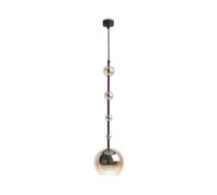 Pendelleuchte Vidrio Ahumado Metal Redondo Ø 16CM H: Máx. 362,5 CM GU10 Colgante