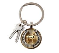 Pendentif Cheval Métal - Porte-clés En Forme De Fer À Cheval - 2,7x3,5 Cm | Breloque En Métal, Pendentif Artistique 2D Avec Relief, Cadeau De Chance Pour Homme, Femme Et Cavalier, Argent