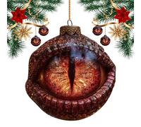 Pendentif DragonOeil - Décoration de Noël Acrylique 2D | Ornement Festif Pour Sapin, Fenêtre & Intérieur | Décor d'Hiver Cadeau Collectionneur Maison
