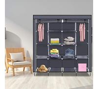 Penderie portable, Armoire portátil, couches de tissu non tissé et imperméable sélectionnées, gran espacio de rango, estuche portátil, fácil de nettoyer e imperméable (170 cm x 45 cm x 169 cm)