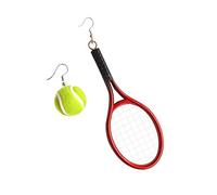 Pendiendo para Mujeres Pascua de San Valentín Serie Sports Pendientes Tenis Personalidad Estereo Moda de Doble Cara Pendientes asimétricos exagerados Pendientes para Mujeres