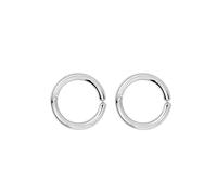 Pendiente Clip Vintage, Ear Cuff Negro Acero Inoxidable Forma Redonda 10X2.5mm para Hombre Cumpleaños Joyería, Acier inoxydable de forme ronde, Acero inoxidable, Sin piedra preciosa