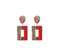 Pendiente de aguja de plata esterlina 925 para mujer, temperamento cuadrado, pendiente de perno plateado, joyería hipoalergénica para niñas-01#-One size