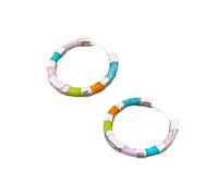 Pendiente De Aro Con Gota De Aceite Por Goteo De Joyería De Diseños Ligeros Y Delicados Base De Cobre Accesorios Diarios Impermeables Aros Elegantes Esmaltados