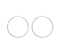 Pendiente de aro Redondo Grande de Plata de Ley 925 con diámetro de 50mm, Alto Pulido Personalizado