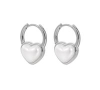 Pendiente de boda, Clavo de corazón de oro perla de corazón 21X16mm para mujer fiesta de promoción de la joyería, Perle de cœur sans pierre précieuse, Cobre, Sin piedra preciosa