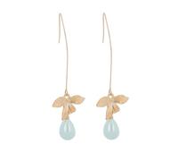 Pendiente de mujer Flor de orquídea Verde salvia Pendiente de perla Gancho Colgante joyería nupcial Accesorios de joyería de moda TrendyDeft ha sido elaborado