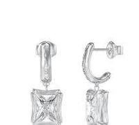 Guess - Pendientes colgantes de bambú para mujer, de acero