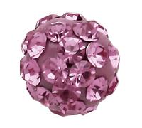 Pendiente invernes 588c bola rosa crist.