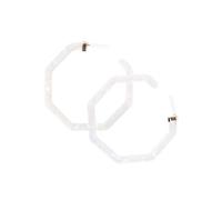 Pendiente poligonal Aro acrílico Declaración bohemia Pendientes de resina de leopardo para niñas y mujeres Marrón