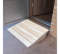 Pendiente portátil de la acera de madera, pendiente de umbral, robusto y duradero, silla de ruedas, motocicleta, coche, rampa de bicicleta Carretera de mantenimiento(38.8 * 35 * 15 cm)